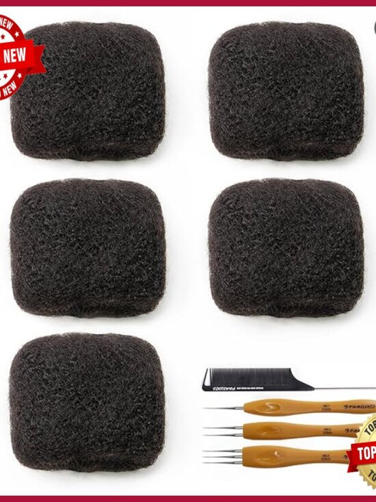 12 Inch Human Hair Bulk for Dreadlock Extensions Braids Twists main image 5